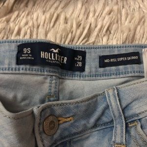 size 9 SHORT light blue super skinny jeans